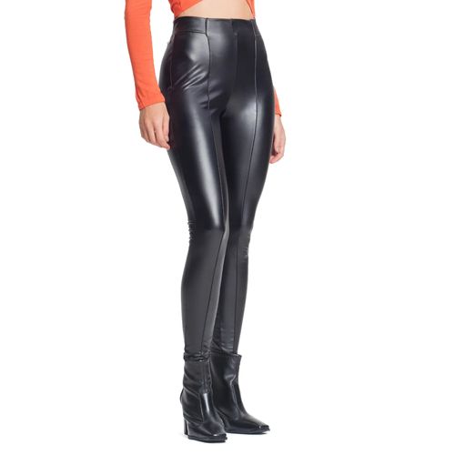 Calça Feminina Rovitex em PU Justa Preto