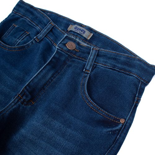 Calça Jeans Juvenil Oznes 10-16 Slim Azul Escuro