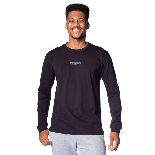 Camiseta Masculina Nicoboco Manga Longa Surfing Preto