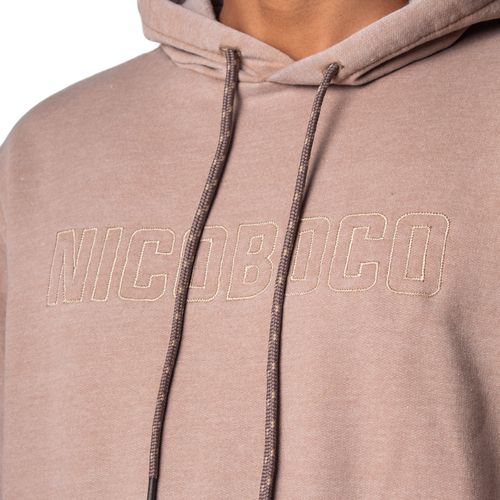 Blusão de Moletom Masculino Nicoboco Washed Caqui