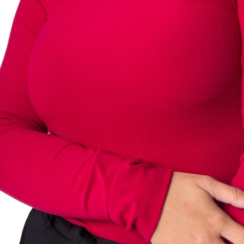 Blusa Feminina Cativa Básica Soft Vermelho Escuro