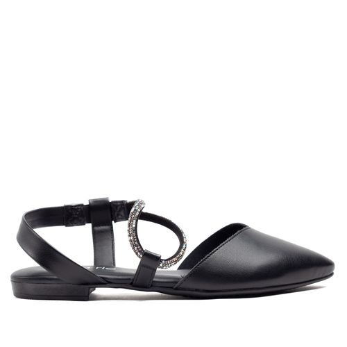 Sapatilha Slingback Feminina Beira Rio com Strass Preto