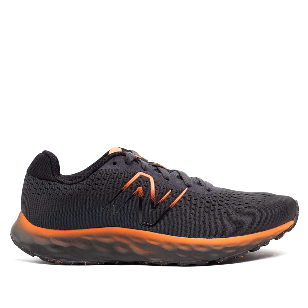 Tenis Masculino New Balance 520 V8 Cinza Escuro laranja Lojas Radan Lojas Radan