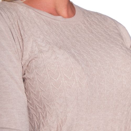 Blusa Feminina Facinelli Tricot Textura Caqui