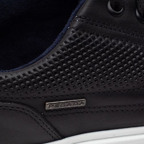 Tênis Masculino Pegada Levi em Couro Preto