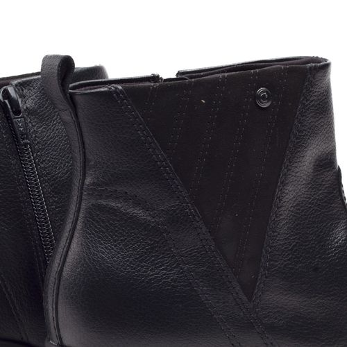 Bota Feminina Comfortflex Salto Grosso Preto