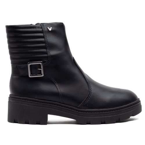Bota Feminina Mississipi Cano Curto Detalhe de Fivela Preto