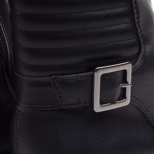 Bota Feminina Mississipi Cano Curto Detalhe de Fivela Preto
