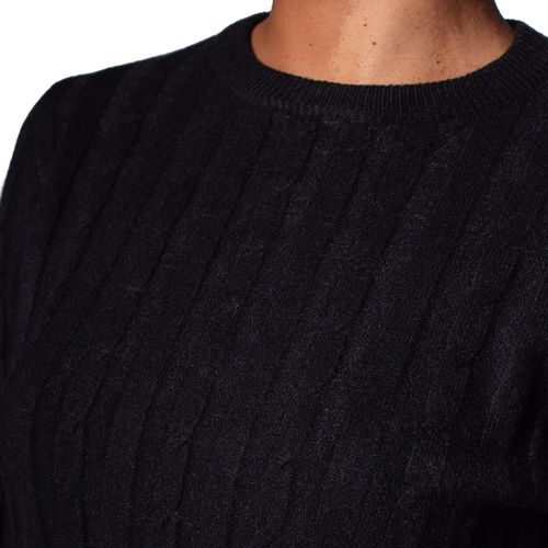 Blusa Feminina Facinelli Tricot com Tranças Preto