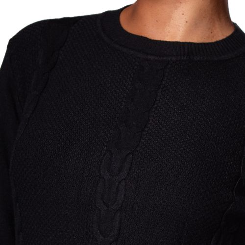 Blusa Feminina Facinelli Tricot com Tranças Preto