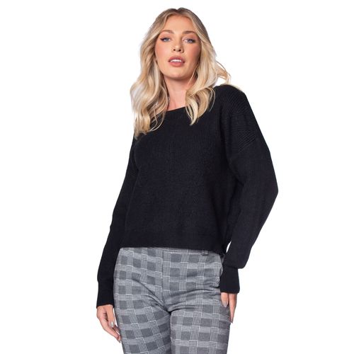 Blusa Feminina Facinelli Tricot Mullet Preto