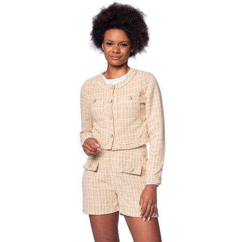 Conjunto Feminino Eagle Rose Tweed Casaco e Short Bege