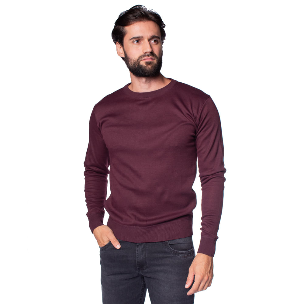 Sueter masculino fashion bordo