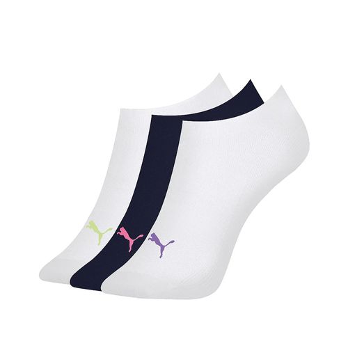 Kit c/ 3 Meias Femininas Puma Sapatilha Branco/marinho