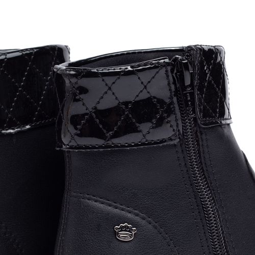 Bota Infantil Pink Cats com Zíper Preto