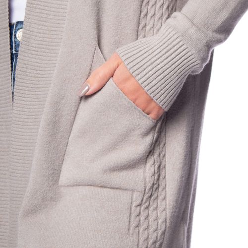 Casaco Feminino Facinelli Tricot Alongado Cappuccino