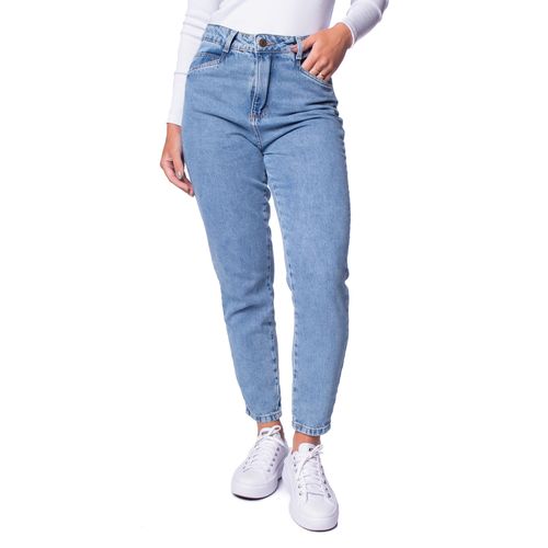 Calça Jeans Feminina Sawary Mom Azul