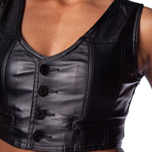 Colete Feminino Sawary Resinado Preto