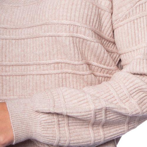 Blusa Feminina Facinelli Tricot Linhas Caqui