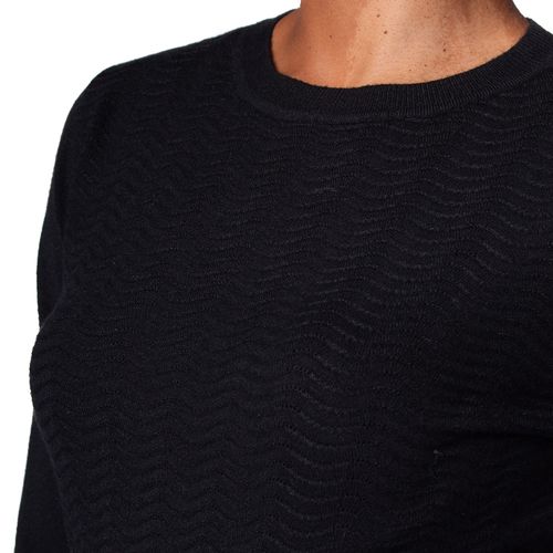 Blusa Feminina Facinelli Tricot Ondas Preto