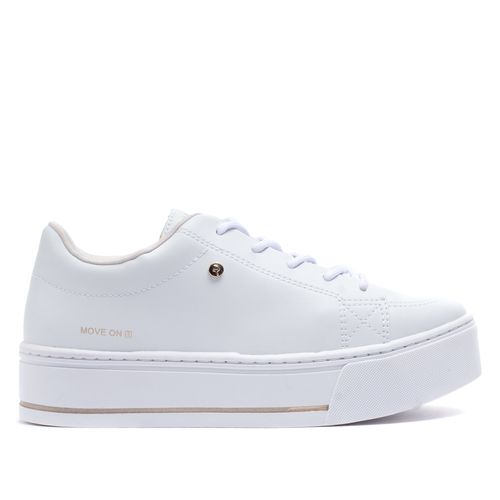 Tênis Feminino Ramarim Flatform Branco/dourado