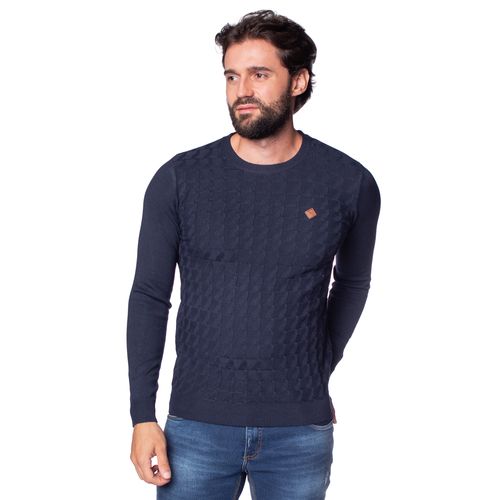 Suéter Masculino Red Nose com Texturas Marinho