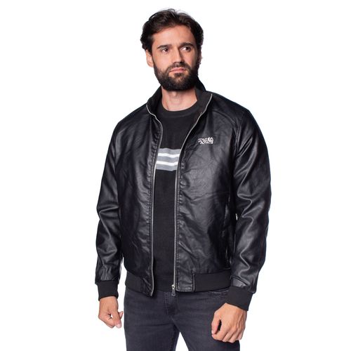 Jaqueta Masculina Red Nose em PU Preto