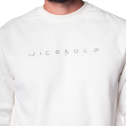 Blusão de Moletom Masculino Nicoboco Careca Off White