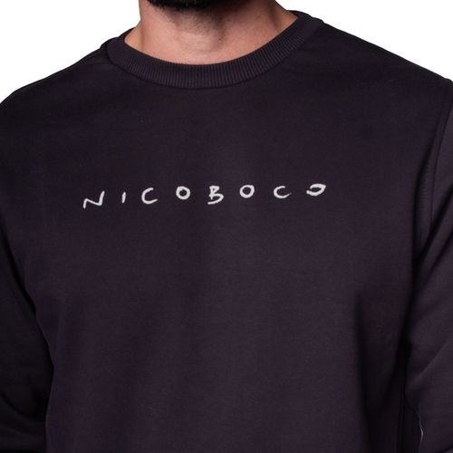 Blusão de Moletom Masculino Nicoboco Careca Preto