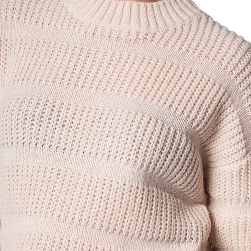 Blusa Feminina Facinelli em Tricot Encorpado Bege Claro