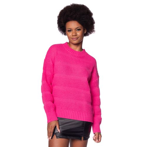 Blusa Feminina Facinelli em Tricot Encorpado Pink