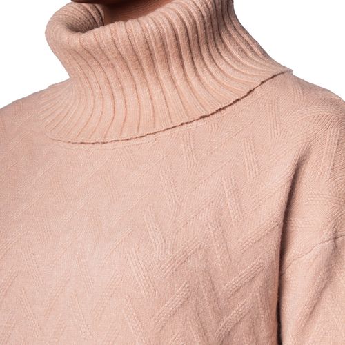 Blusa Feminina Facinelli Tricot Gola Alta Nude