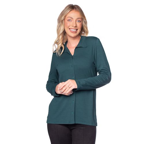Camisa Feminina Averzzy Malha Verde Escuro