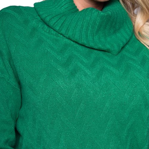 Blusa Feminina Facinelli Tricot Gola Alta Verde