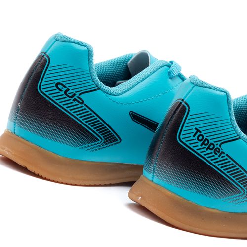 Chuteira Futsal Infantil Topper Cup VII Azul/Preto