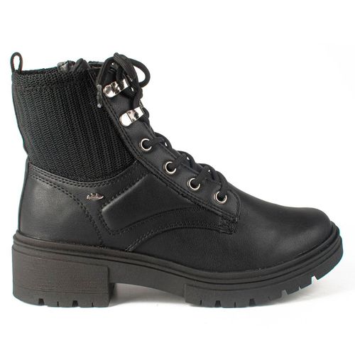 Coturno Feminino Dakota com Recorte em Tecido Preto