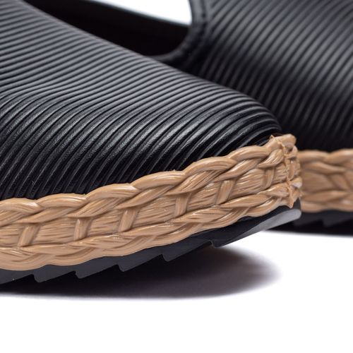 Sapatilha Feminina Moleca Napa Canelado Preto