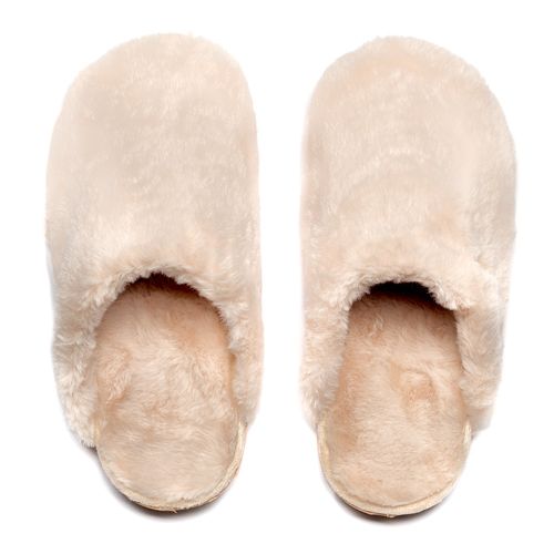 Pantufa Feminina Pegada Peluciada Creme