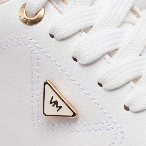 Tênis Feminino Via Marte em Napa com Microfuros Branco