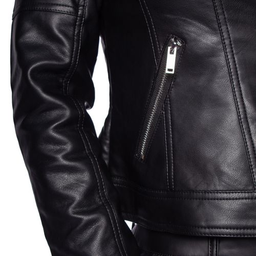 Jaqueta Feminina Facinelli Perfecto em PU Preto