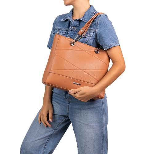 Bolsa Feminina Rafitthy Tote Grande Caramelo