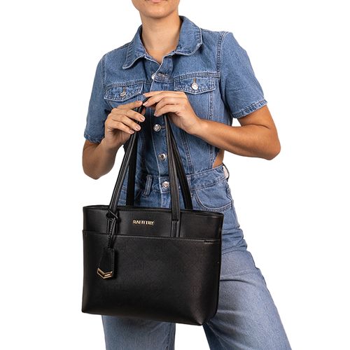 Bolsa Feminina Rafitthy Tote Média Preta