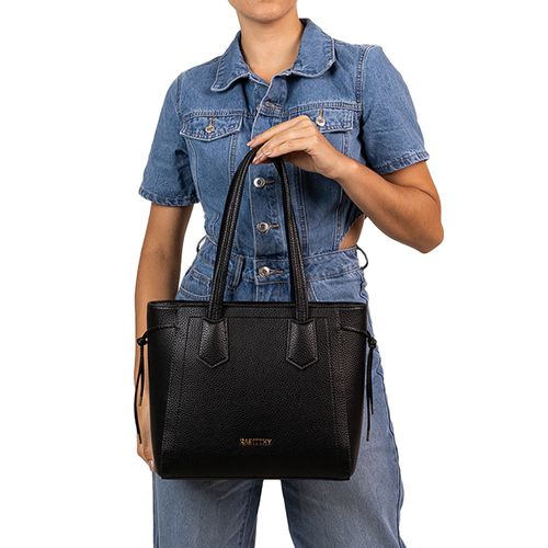Bolsa Feminina Rafitthy Tote Média Preta