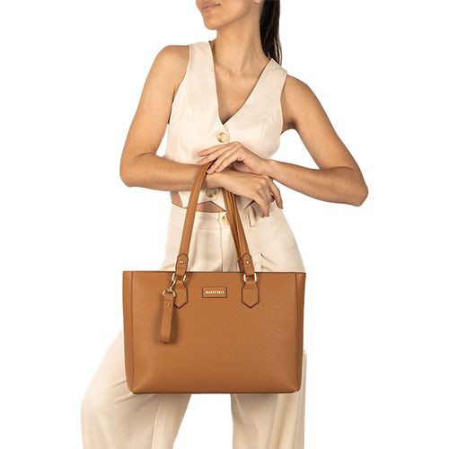 Bolsa Feminina Rafitthy Tote Grande Caramelo