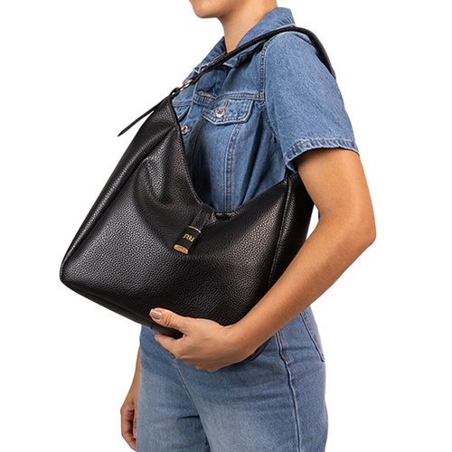Bolsa Feminina Rafitthy Baguete Média Preta
