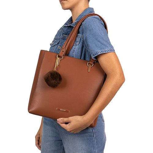 Bolsa Feminina Rafitthy Tote Grande Caramelo