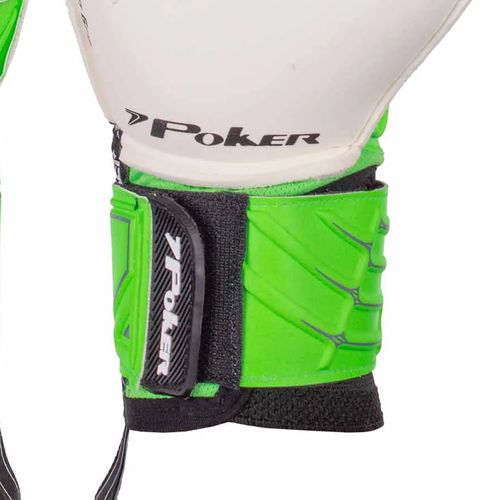 Luva de Goleiro Poker Champion 8 Extended Profissional Verde