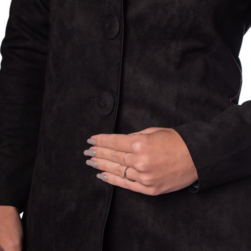 Blazer Feminino Averzzy em Suede Preto