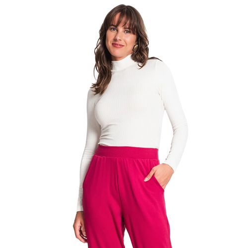 Blusa Feminina Rovitex Gola Alta Off White