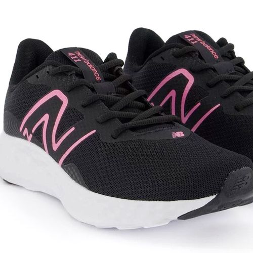 Tênis Feminino New Balance 411v3 Preto/rosa